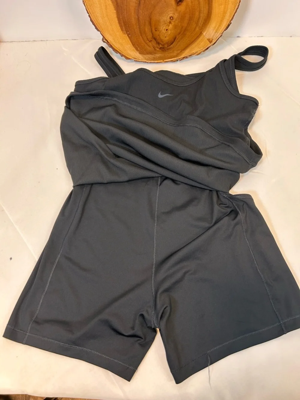 Nike One Dri-FIT Black Scoop Neck Athletic Dress Built in Shorts Women’s Large - Picture 5 of 9